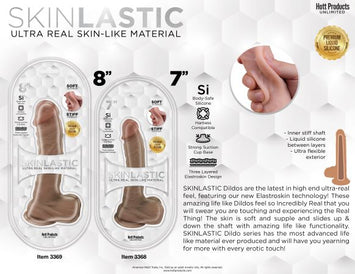 Skinsations Skinlastic Sliding Skin 7in Dildo W/ Suction Base Default Title