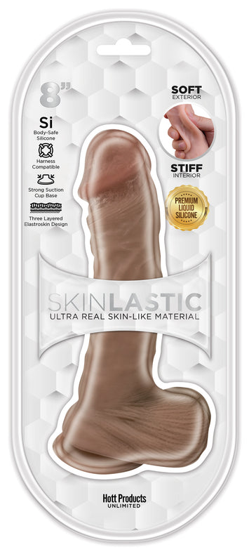 Skinsations Skinlastic Sliding Skin 8in Dildo W/ Suction Base Default Title