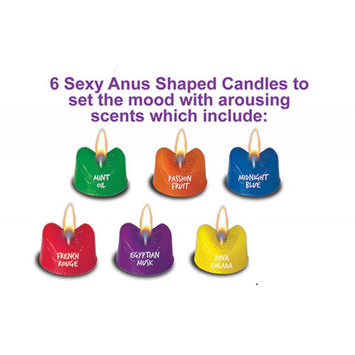 Burning Love Anus Candles Asst Colors & Scents Default Title