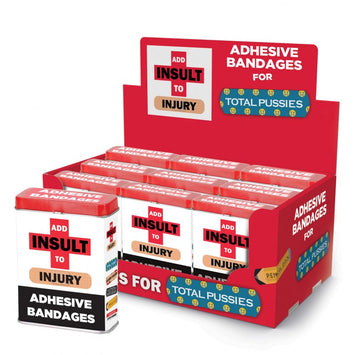 Add Insult To Injury Bandaids W/ Asst Sayings 9 Pc Display Default Title