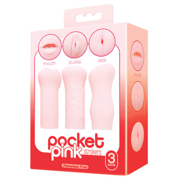 The 9's Pocket Pink Mini Masturbator Trio Default Title