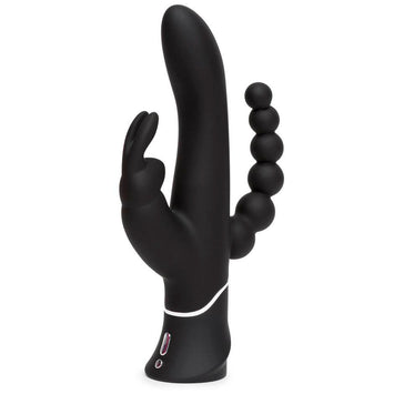 Happy Rabbit Triple Curve Rechargeable Rabbit Black Default Title