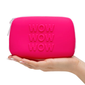 Happy Rabbit Wow Small Pink Silicone Zip Storage Bag Default Title