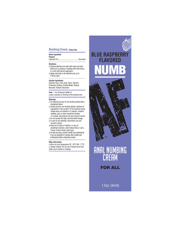 Numb Af Desensitizing Anal Gel Blue Raspberry 1.5 Oz Default Title