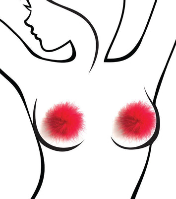 Sexy Af Red Marabou Nipple Covers Default Title