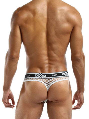 Peep Show Lo Rise Thong White Small Medium