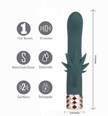Kusha 10 Function Rechargeable Silicone Cannabis Rabbit Default Title