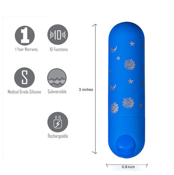 Luna Super Charged Mini Bullet W/ Stars & Moon Pattern Default Title