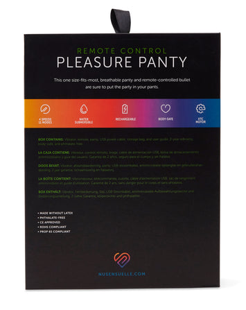 Sensuelle Pleasure Panty Black Remote Control Default Title