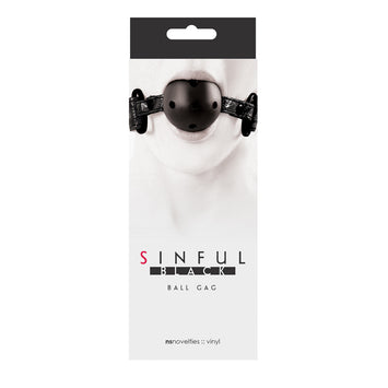 Sinful Ball Gag Black Default Title