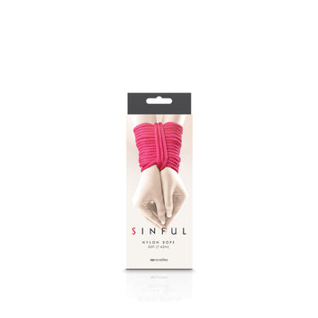 Sinful Nylon Rope 25ft Pink Default Title