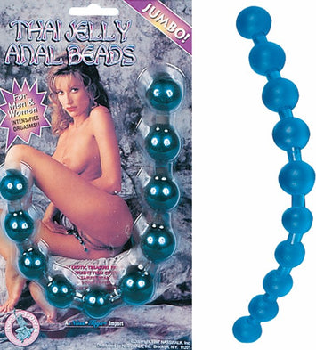 Thai Jelly Anal Beads Blue