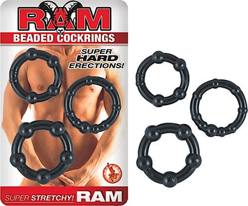 Ram Beaded Cockrings Clear