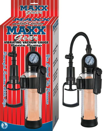 Maxx Gear Vibrating Vacuum Gauge Penis Pump Default Title