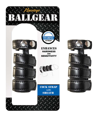 Ballgear Cock Strap With Sheath Black Default Title