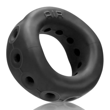 Air Airflow Cockring Oxballs Silicone/tpr Blend Ice Black