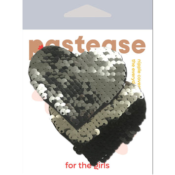 Pastease Silver & Black Color Changing Sequin Hearts Default Title