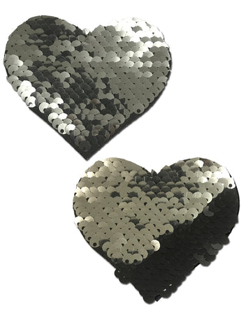 Pastease Silver & Black Color Changing Sequin Hearts Default Title
