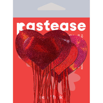 Pastease Red Holographic Heart W/ Tassel Fringe Default Title