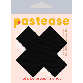 Pastease Plus X Faux Latex Crosses Black