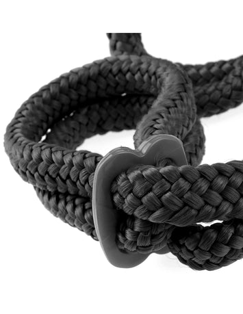Fetish Fantasy Silk Rope Love Cuffs Black