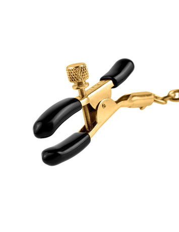 Fetish Fantasy Gold Nipple Chain Clamps Default Title