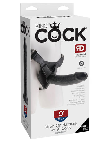 King Cock Strap On Harness Cock Black