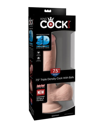 King Cock Plus 7.5 In Triple Density W/ Balls Light Default Title