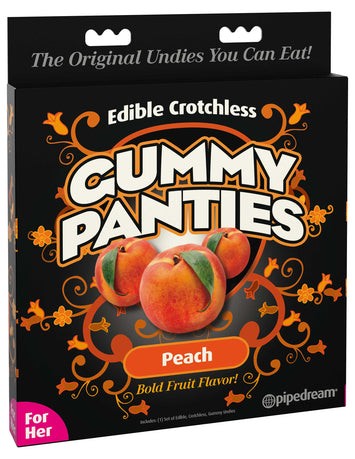 Edible Crotchless Gummy Panties Peach
