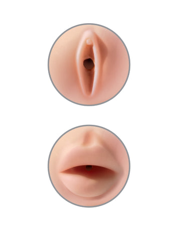 Pdx Extreme Tight Grip Pussy & Mouth Masturbator White/ Light Default Title