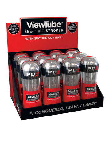 Pdx Elite Viewtube See-thru Stroker Display 12ct Default Title