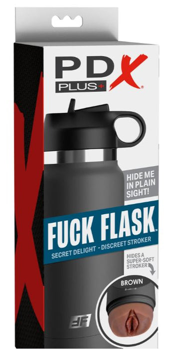 Pdx Plus Fuck Flask Secret Delight Discreet Stroker Grey Bottle Brown Default Title