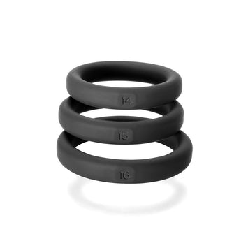 Xact Fit Silicone Rings #14 #15 #16 Black Default Title