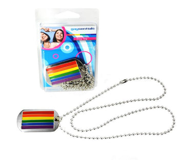 Rainbow Military I.d. Tag Necklace Default Title