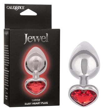 Jewel Large Ruby Heart Plug Default Title