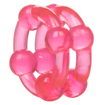 Island Rings Double Stackers Pink