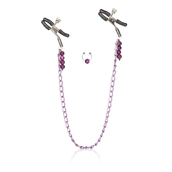 Nipple Play Clamps Purple Chain Default Title