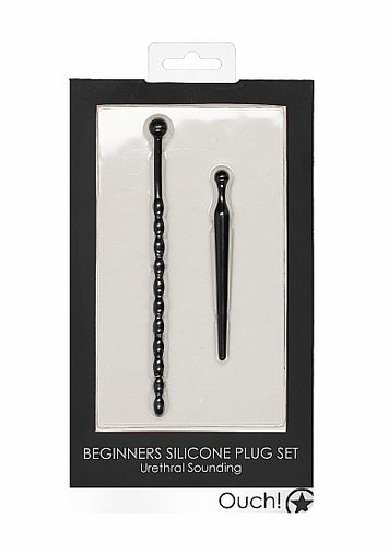 Silicone Beginners Plug Set Urethral Sounding Black Default Title