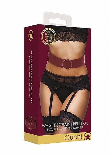 (wd) Ouch Halo Waist Belt L/xl Burgundy Default Title