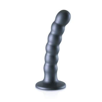 Ouch! Beaded Silicone G-spot Dildo 5 In Gunmetal Default Title