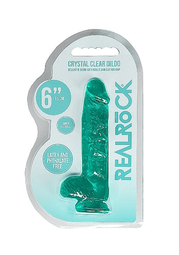 Realrock 6in Realistic Dildo W/ Balls Turquoise Default Title