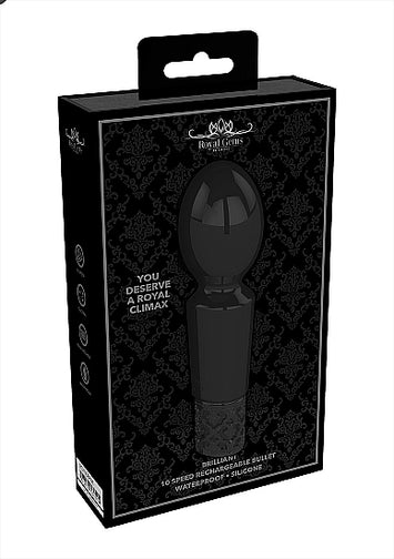 Royal Gems Brilliant Rechargeable Silicone Bullet Black