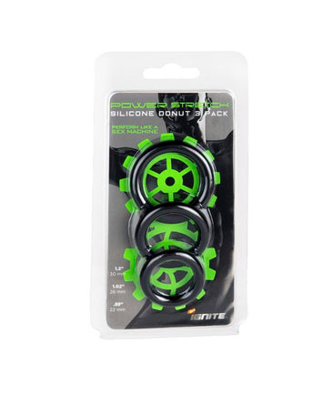 Silicone Stretchy Rings 3 Pack Black