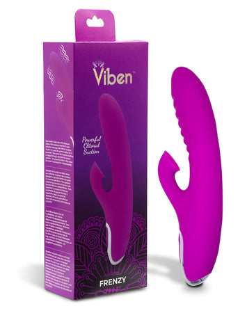 Viben Frenzy Rabbit Vibe W/ Clit Suction Berry Default Title