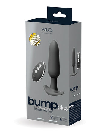 Vedo Bump Plus Rechargeable Remote Control Anal Vibe ust Black