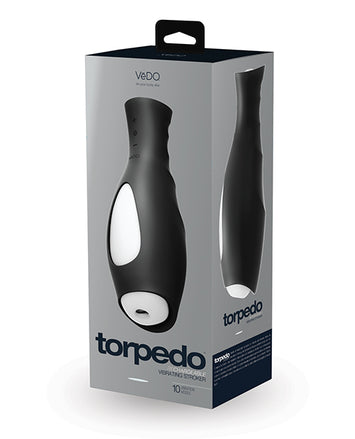 Vedo Torpedo Rechargeable Stroker Just Black W/ Glow Sleeve Default Title