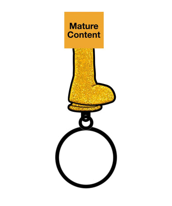 Gold Glitter Dildo Keychain Default Title