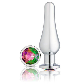 Cloud 9 Gems Silver Chromed Tall Anal Plug