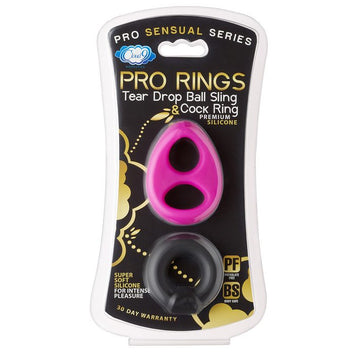Pro Sensual Silicone Tear Drop Ring & Donut Sling 2 Pack Default Title