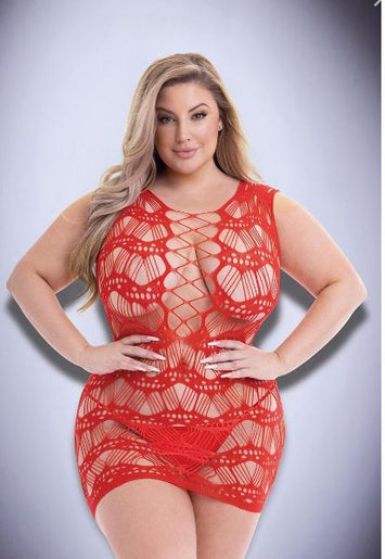 Corset Front Lace Mini Dress Red Q/s Default Title